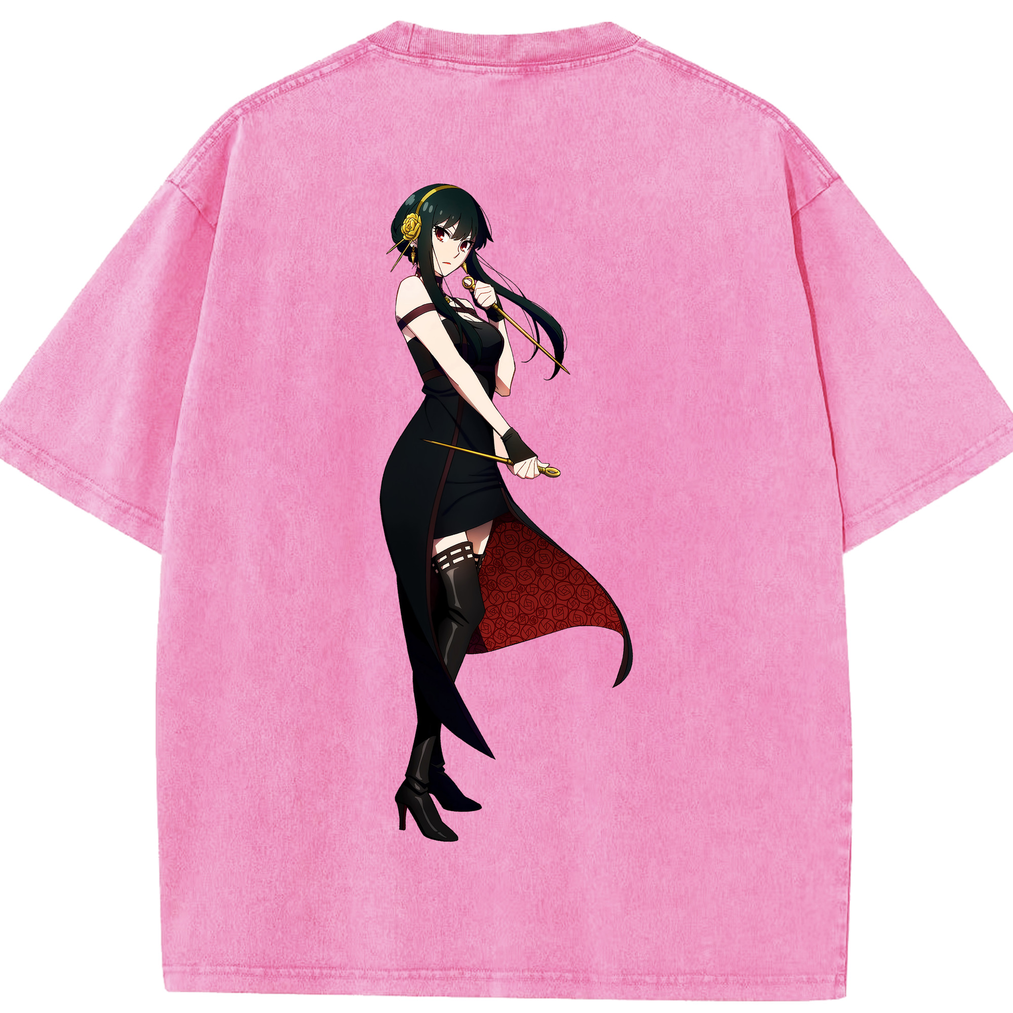 （画像用） SPY×FAMILY间谍家家酒 綿100% ヴィンテージ風 半袖Tシャツ（背面プリント）